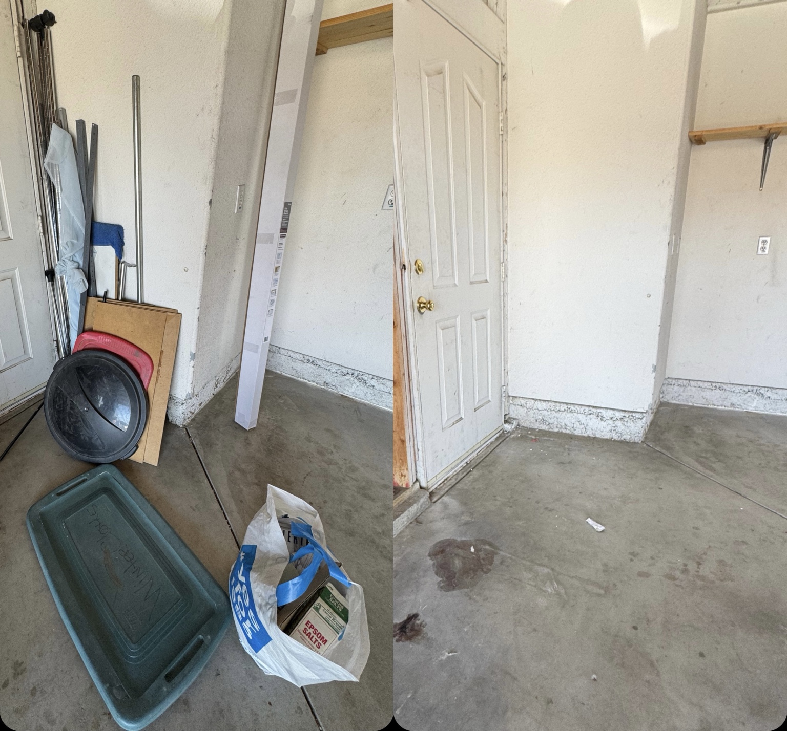 Before and after small garage cleanout by Roll N Haul